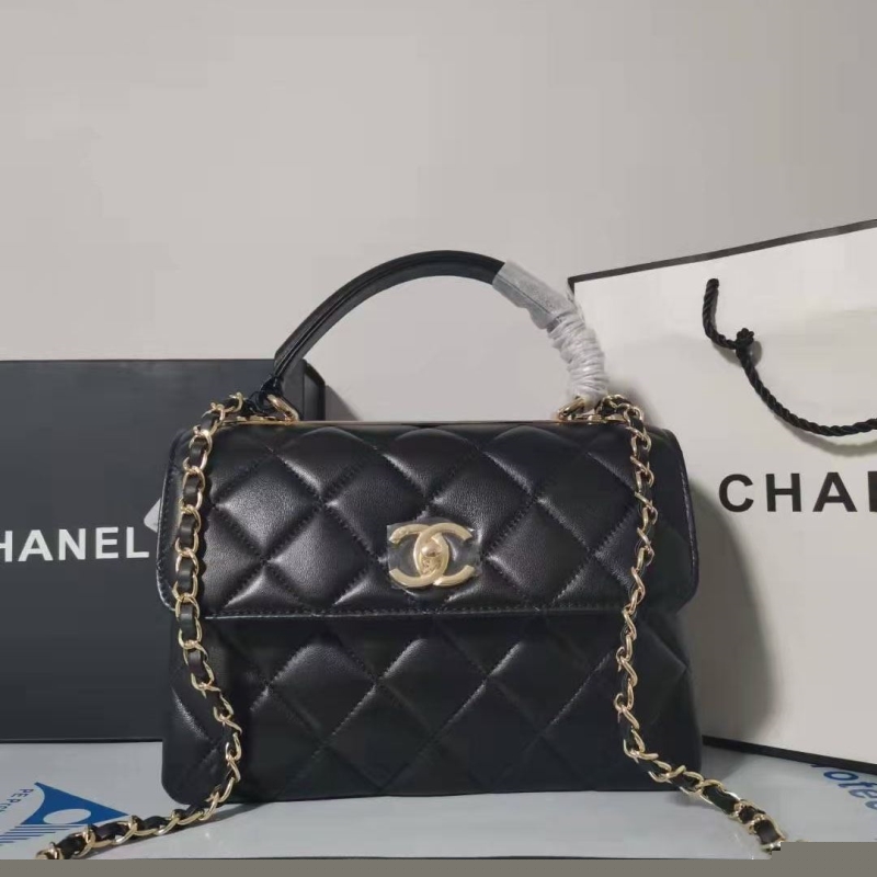 Ch*el top handle bags